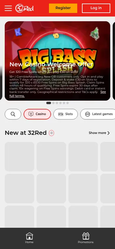 32Red mobile site