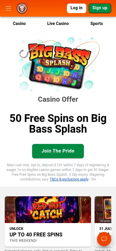 LeoVegas mobile site